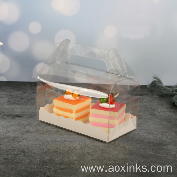 Transparent Cake Box Packaging Personalised Cup Cake